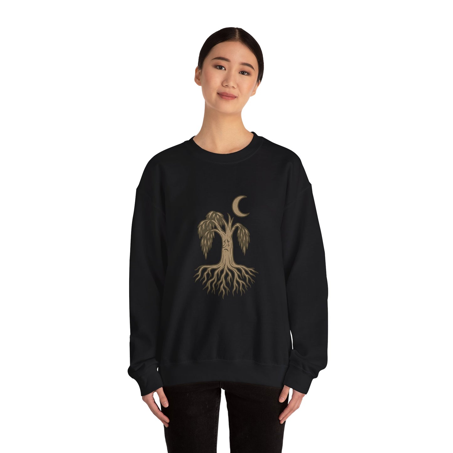 Nature-Inspired Unisex Sweatshirt, Tree Design Crewneck, Cozy Gift for Nature Lovers, Autumn Wardrobe, Casual Comfort