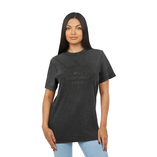 “Will Eventually Panic” Tee – Vintage Black