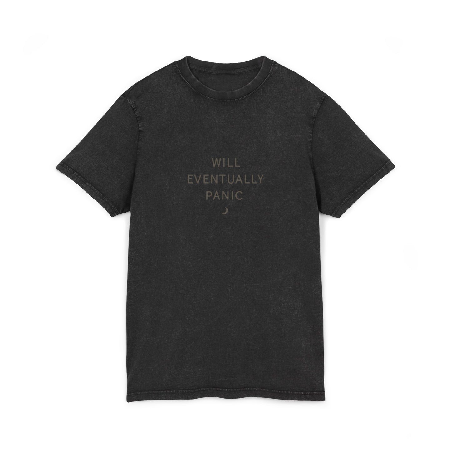 “Will Eventually Panic” Tee – Vintage Black