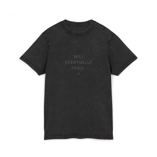“Will Eventually Panic” Tee – Vintage Black